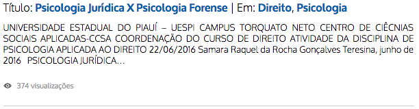 Psicologia Jurídica X Psicologia Forense | Zé Moleza