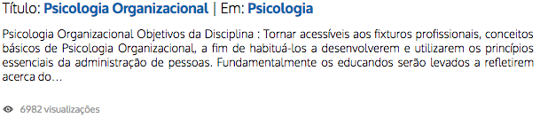 Psicologia Organizacional | Zé Moleza